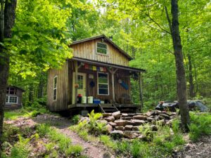 30 acres with Two Off- Grid Adirondack Cabins St. Regis Falls NY